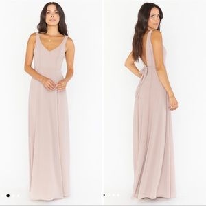 Show Me Mumu Dusty Blush Crisp Jenn Maxi Dress